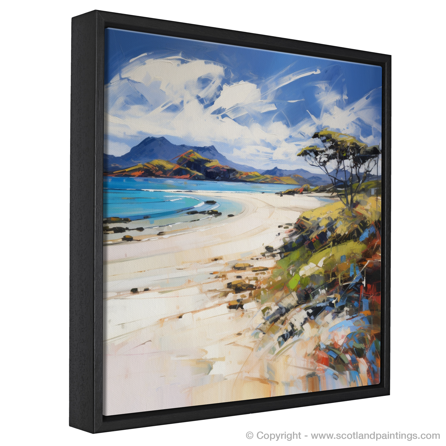 Painting and Art Print of Camusdarach Beach, Arisaig. Expressionist Ode to Camusdarach Beach.