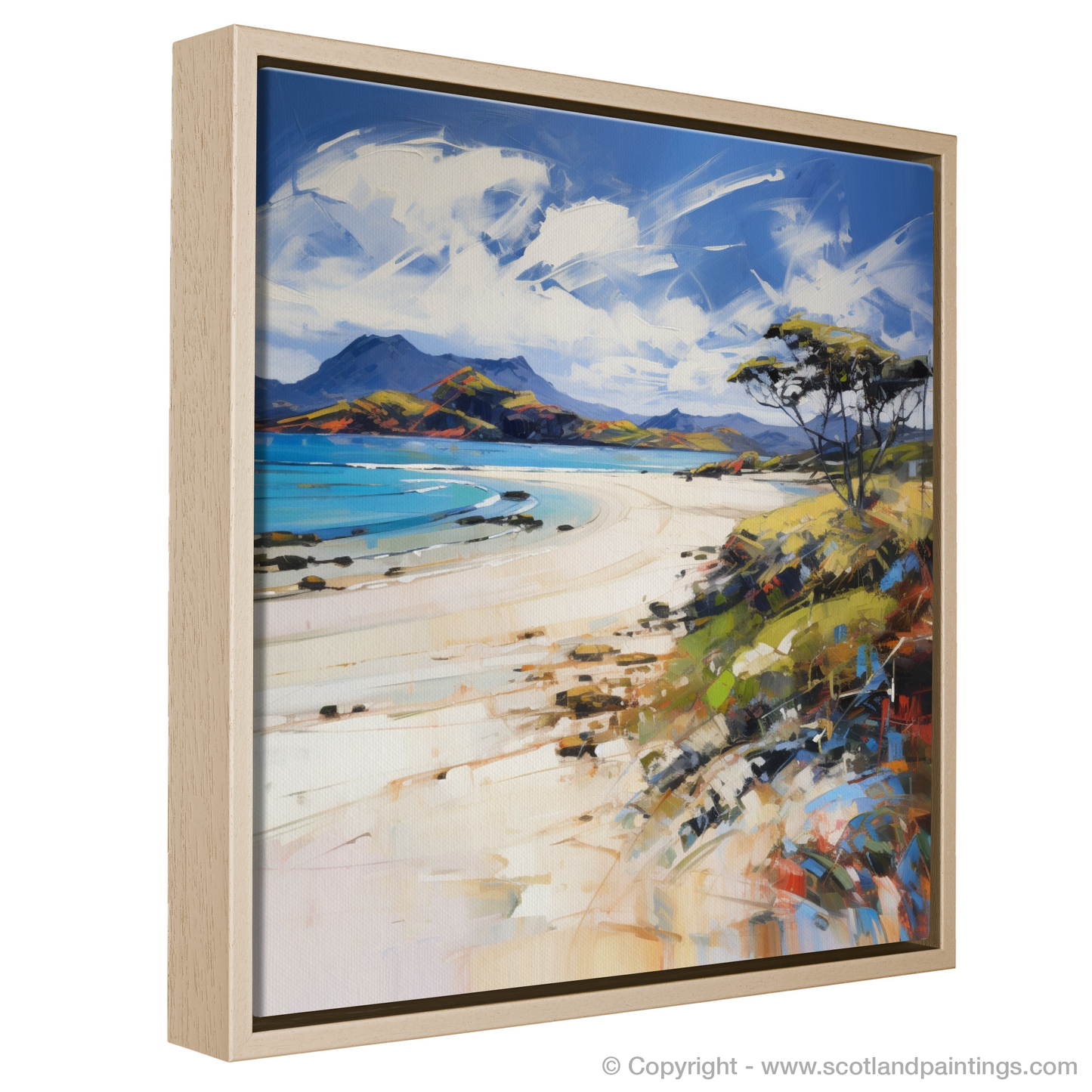 Painting and Art Print of Camusdarach Beach, Arisaig. Expressionist Ode to Camusdarach Beach.