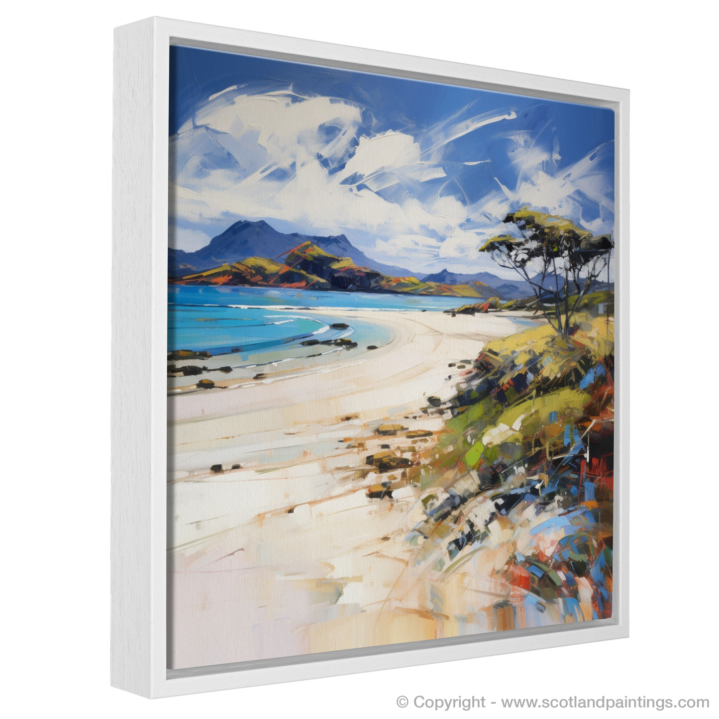 Painting and Art Print of Camusdarach Beach, Arisaig. Expressionist Ode to Camusdarach Beach.