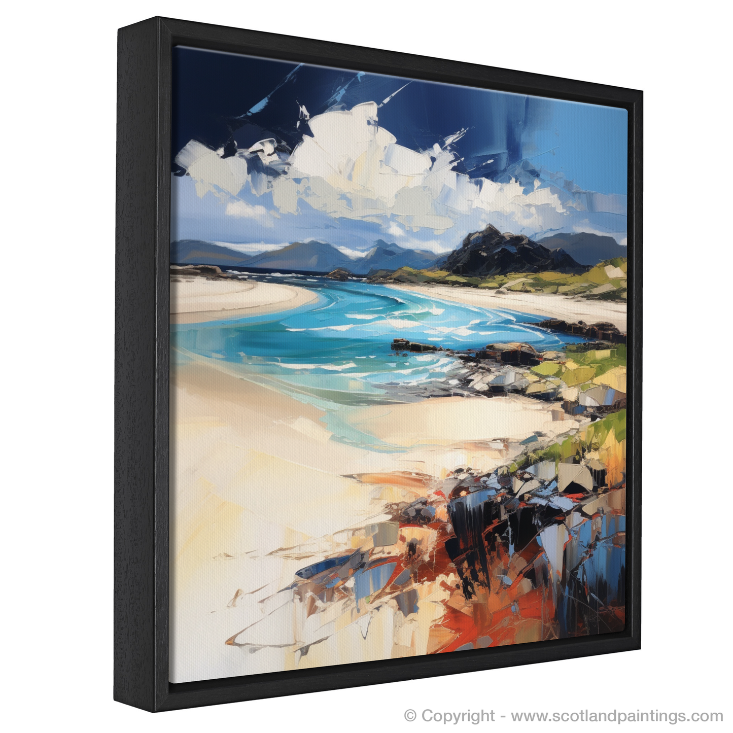 Painting and Art Print of Camusdarach Beach, Arisaig. Expressionist Ode to Camusdarach Beach.