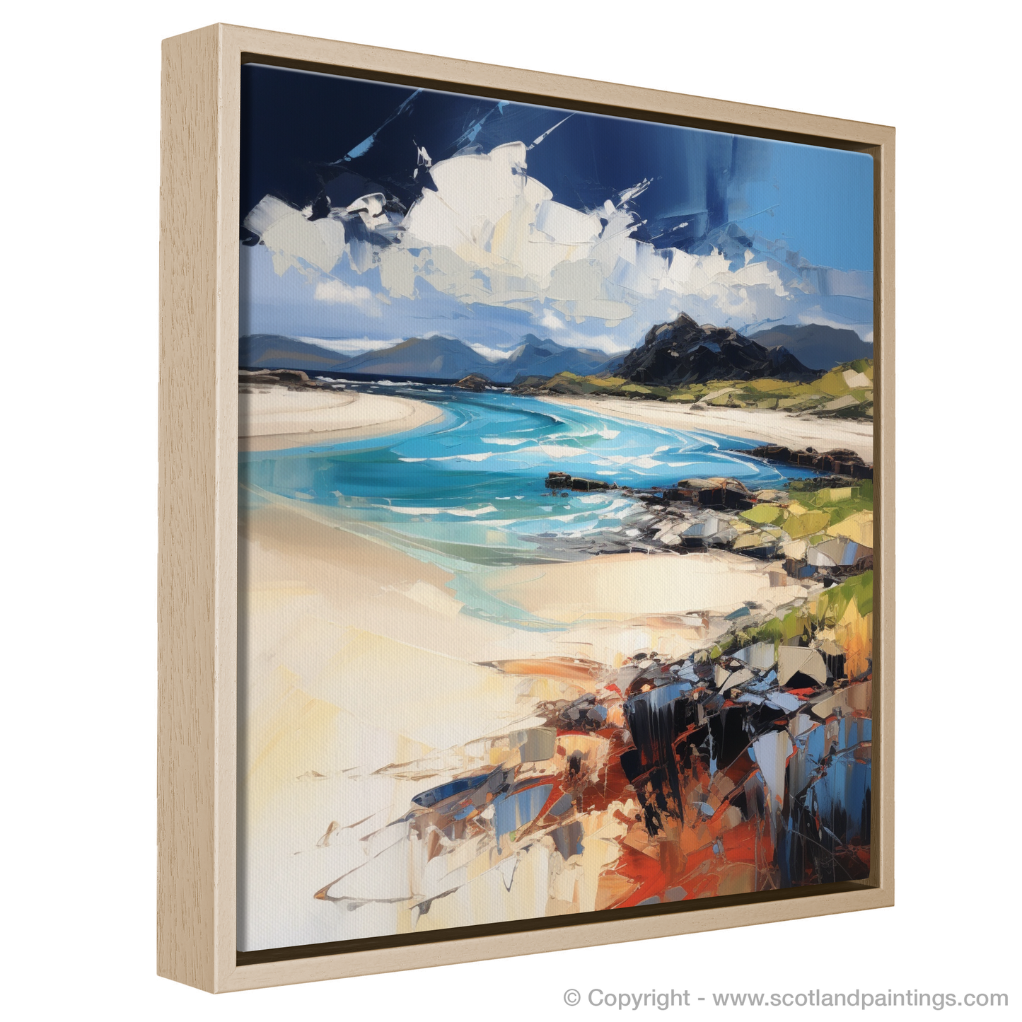 Painting and Art Print of Camusdarach Beach, Arisaig. Expressionist Ode to Camusdarach Beach.