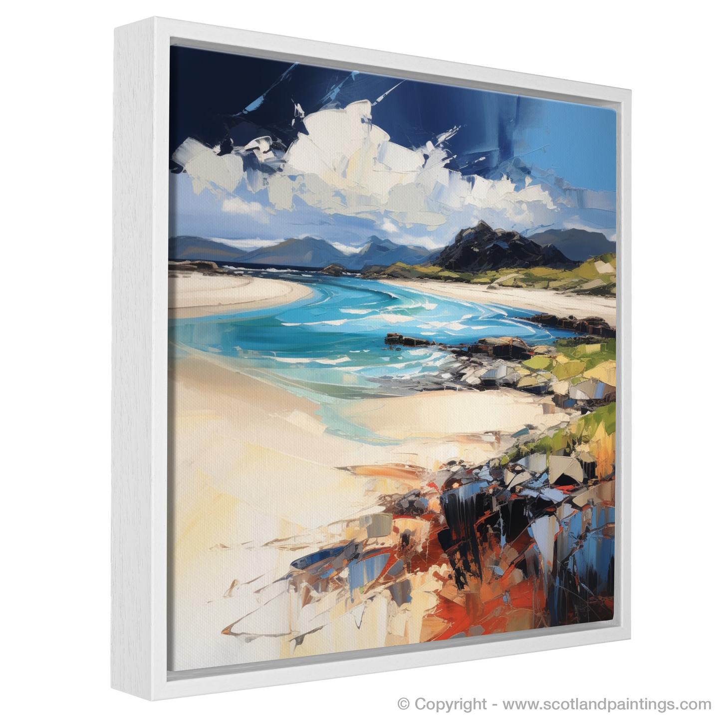 Painting and Art Print of Camusdarach Beach, Arisaig. Expressionist Ode to Camusdarach Beach.