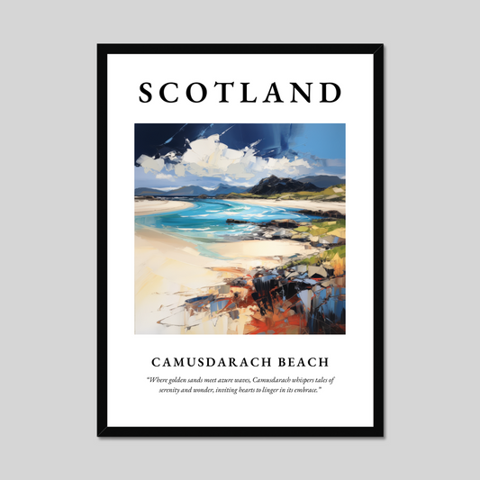 Poster of Camusdarach Beach, Scotland.