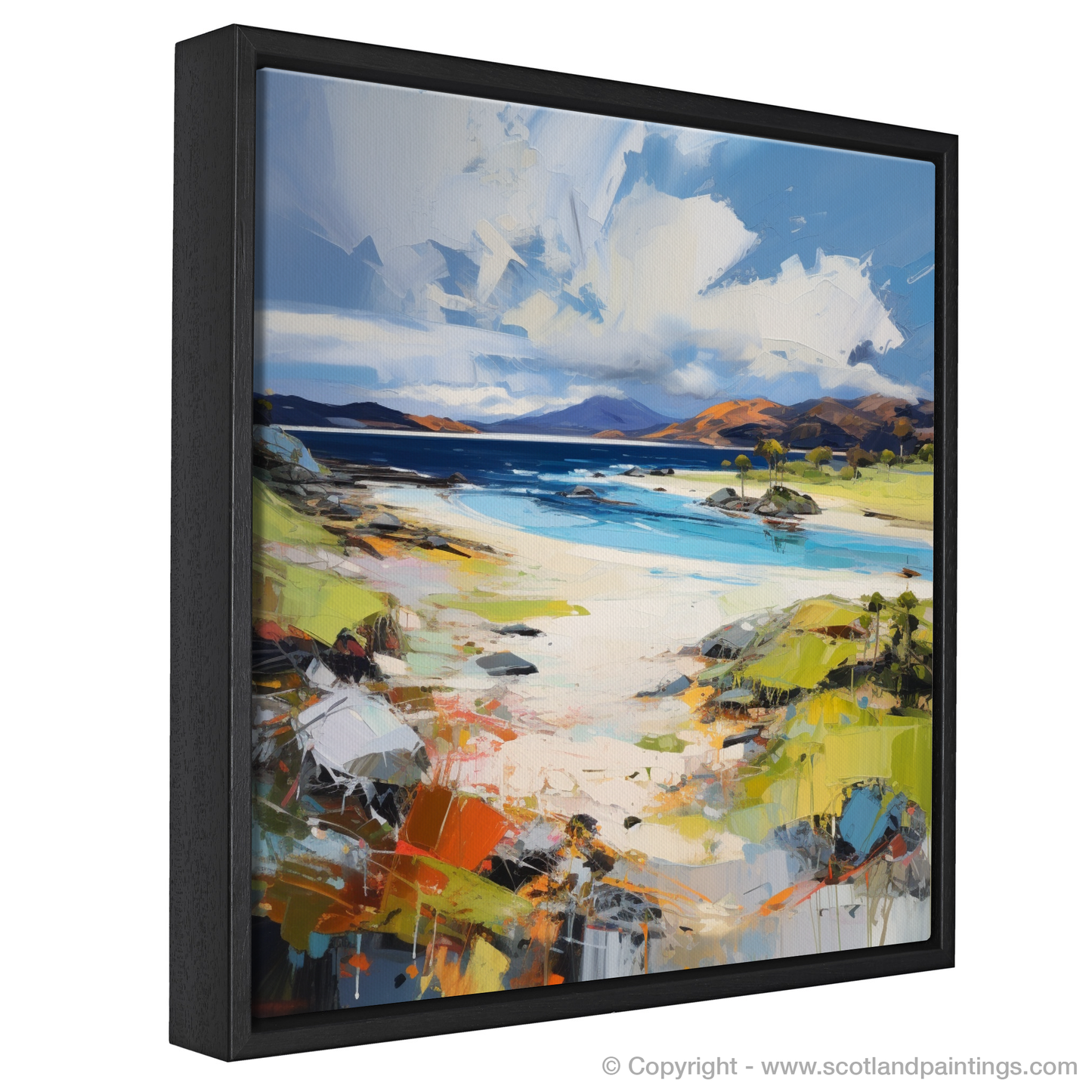 Painting and Art Print of Camusdarach Beach, Arisaig. Expressionist Ode to Camusdarach Beach.