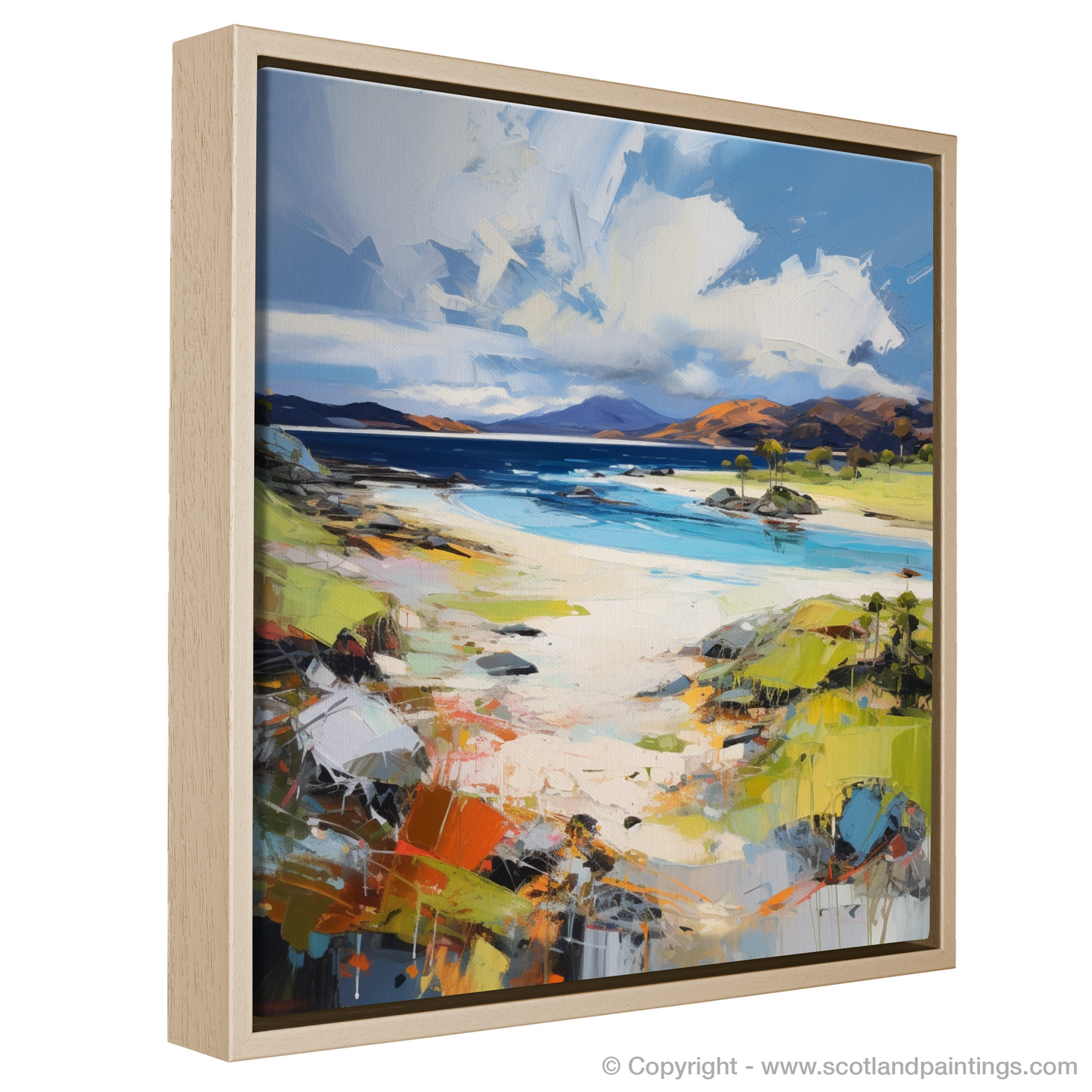 Painting and Art Print of Camusdarach Beach, Arisaig. Expressionist Ode to Camusdarach Beach.