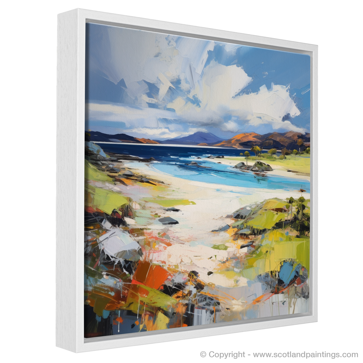 Painting and Art Print of Camusdarach Beach, Arisaig. Expressionist Ode to Camusdarach Beach.