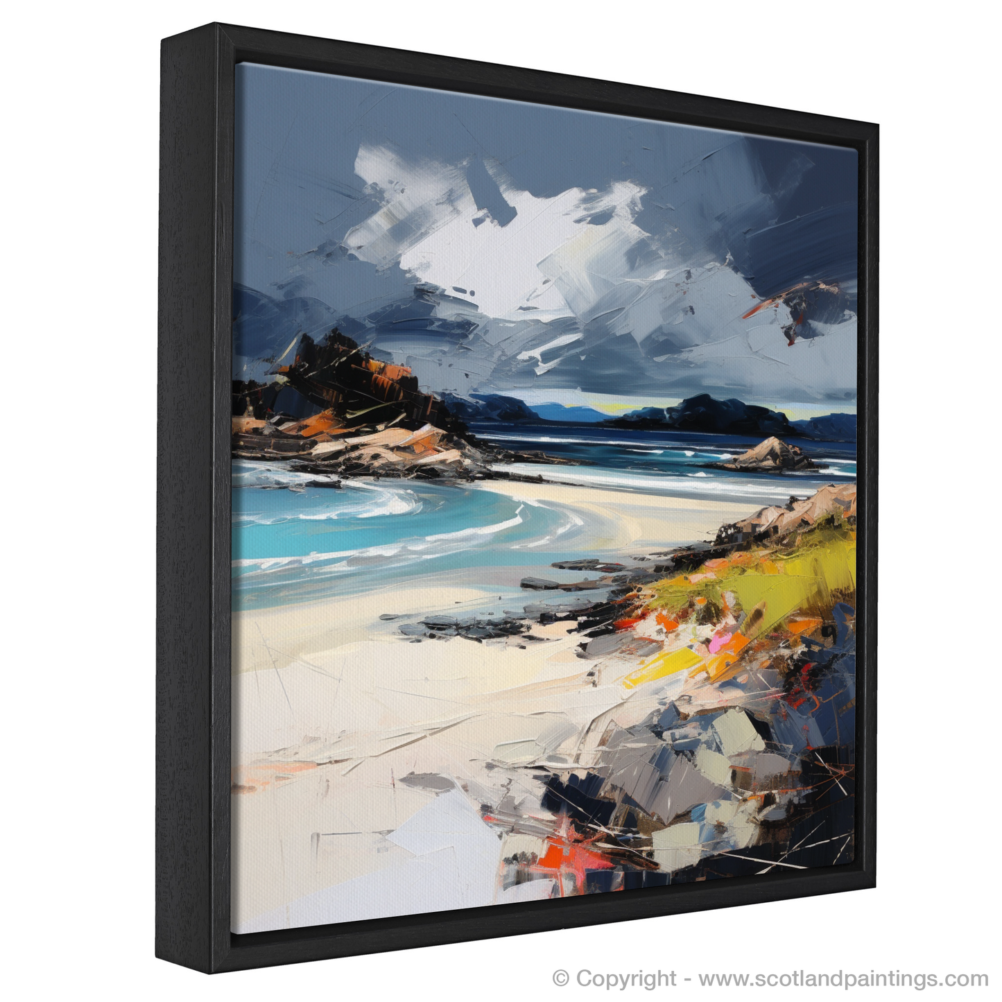 Painting and Art Print of Camusdarach Beach, Arisaig entitled "Expressionist Ode to Camusdarach Beach".