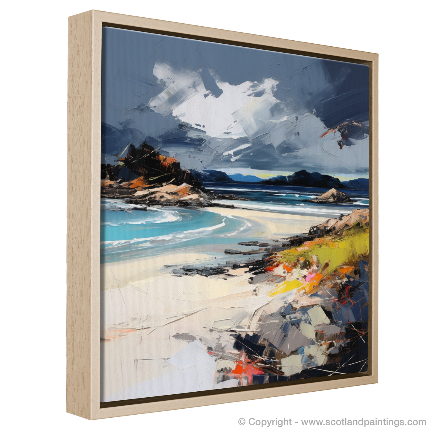 Painting and Art Print of Camusdarach Beach, Arisaig entitled "Expressionist Ode to Camusdarach Beach".