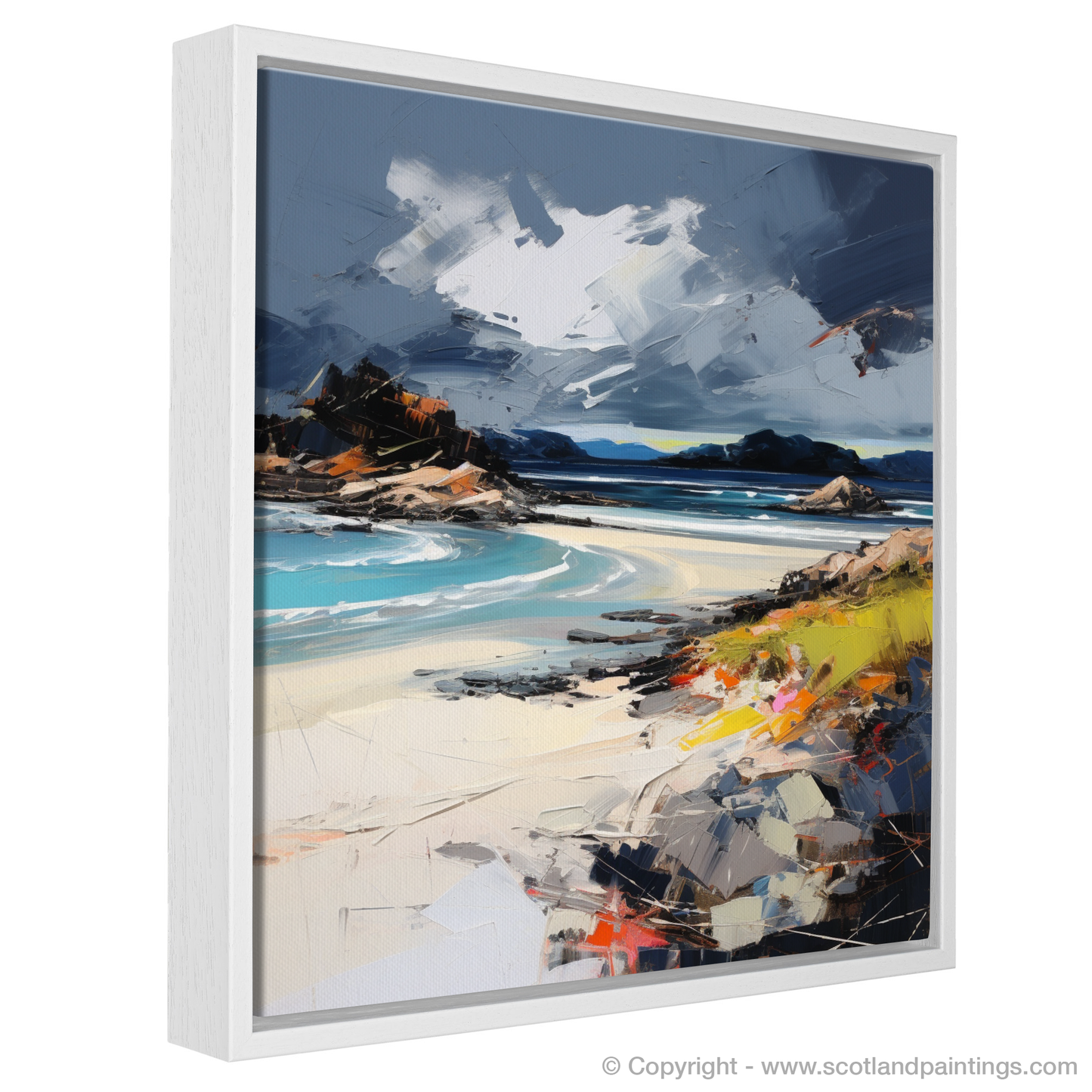 Painting and Art Print of Camusdarach Beach, Arisaig entitled "Expressionist Ode to Camusdarach Beach".