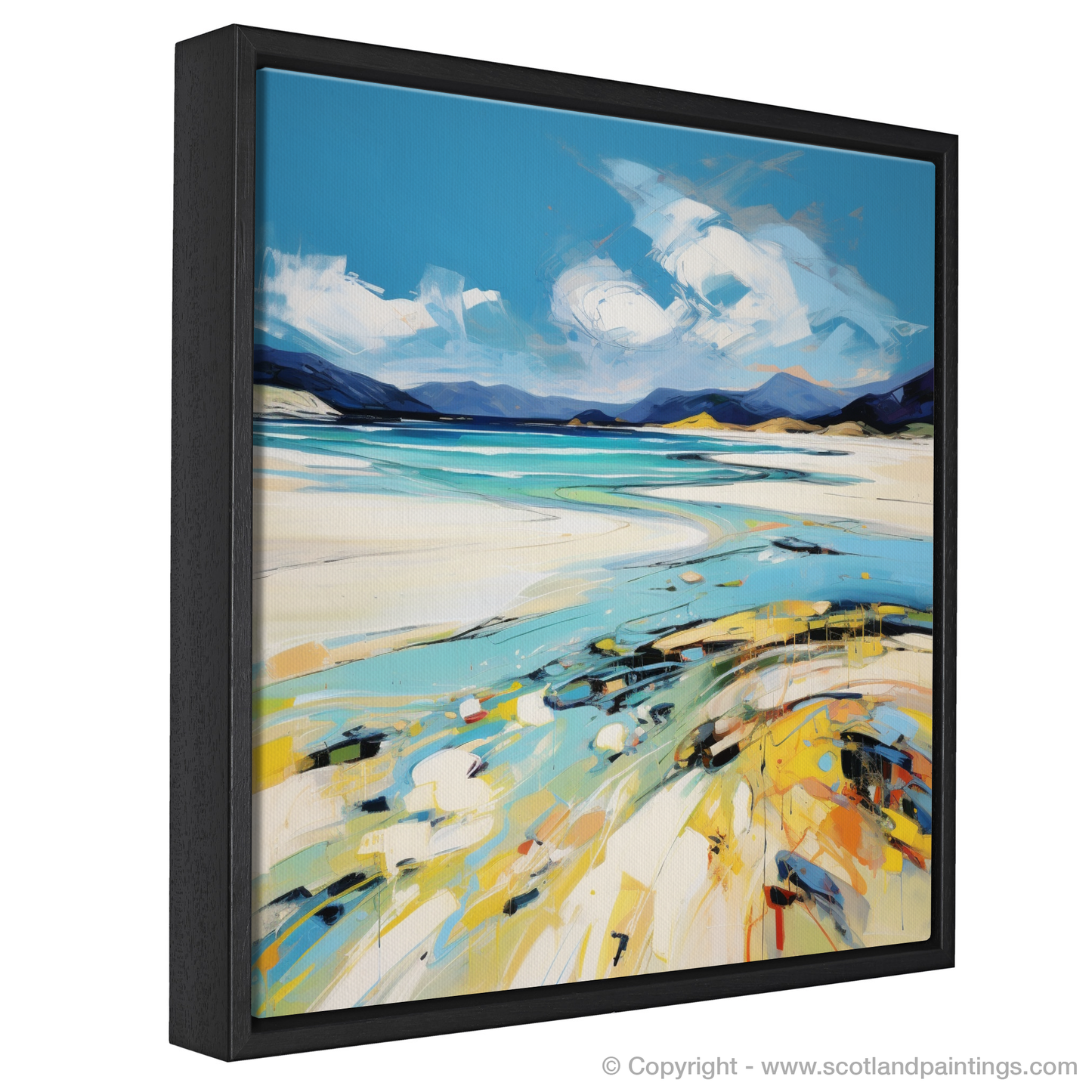 Painting and Art Print of Luskentyre Beach, Isle of Harris entitled "Wild Rhythms of Luskentyre Beach".