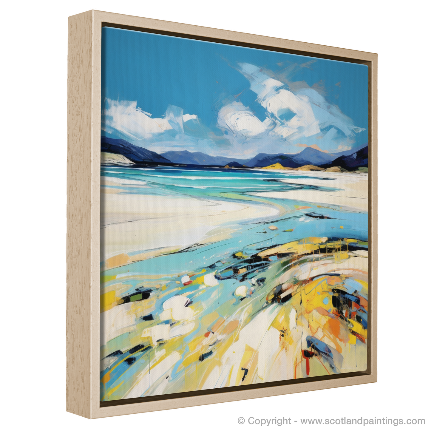 Painting and Art Print of Luskentyre Beach, Isle of Harris entitled "Wild Rhythms of Luskentyre Beach".