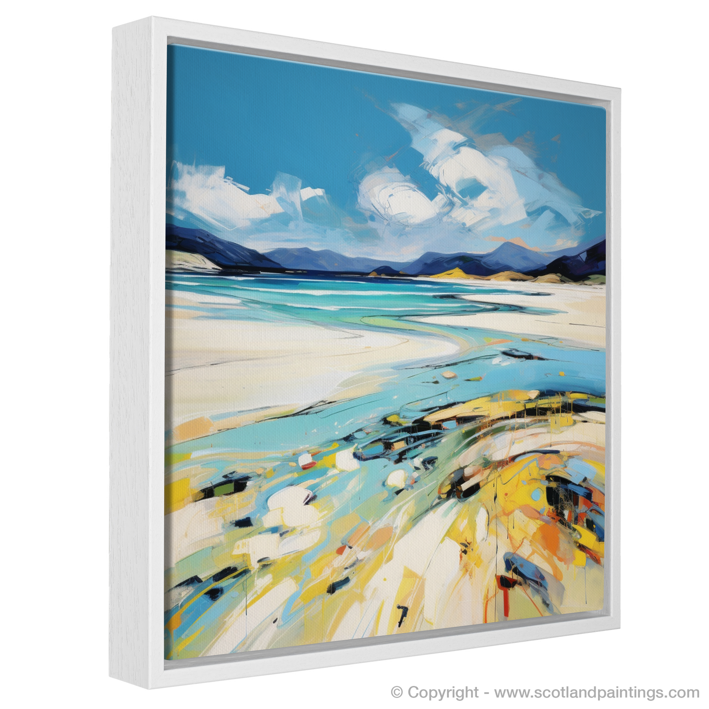 Painting and Art Print of Luskentyre Beach, Isle of Harris entitled "Wild Rhythms of Luskentyre Beach".