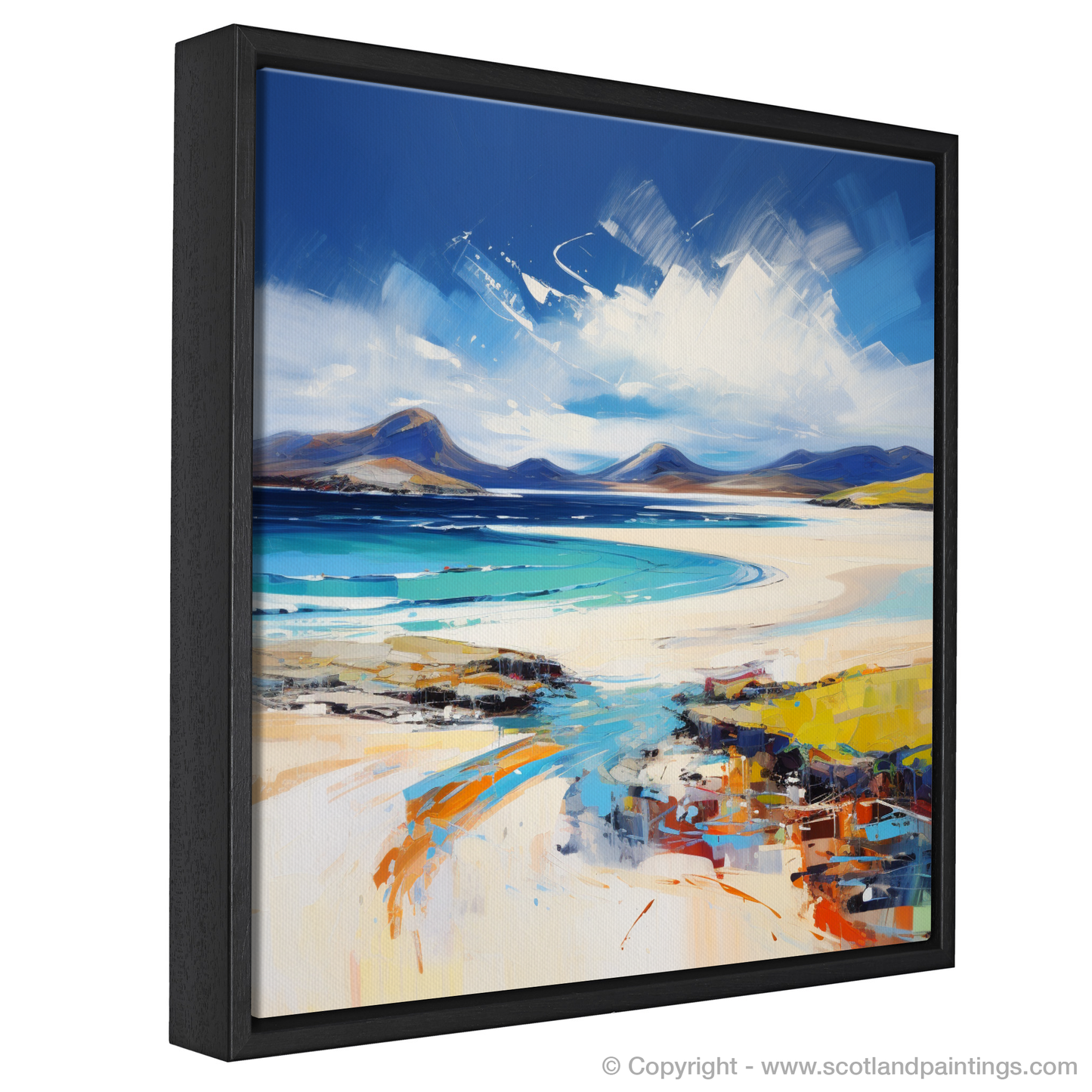 Painting and Art Print of Luskentyre Beach, Isle of Harris entitled "Expressionist Escape: Luskentyre Beach, Isle of Harris".