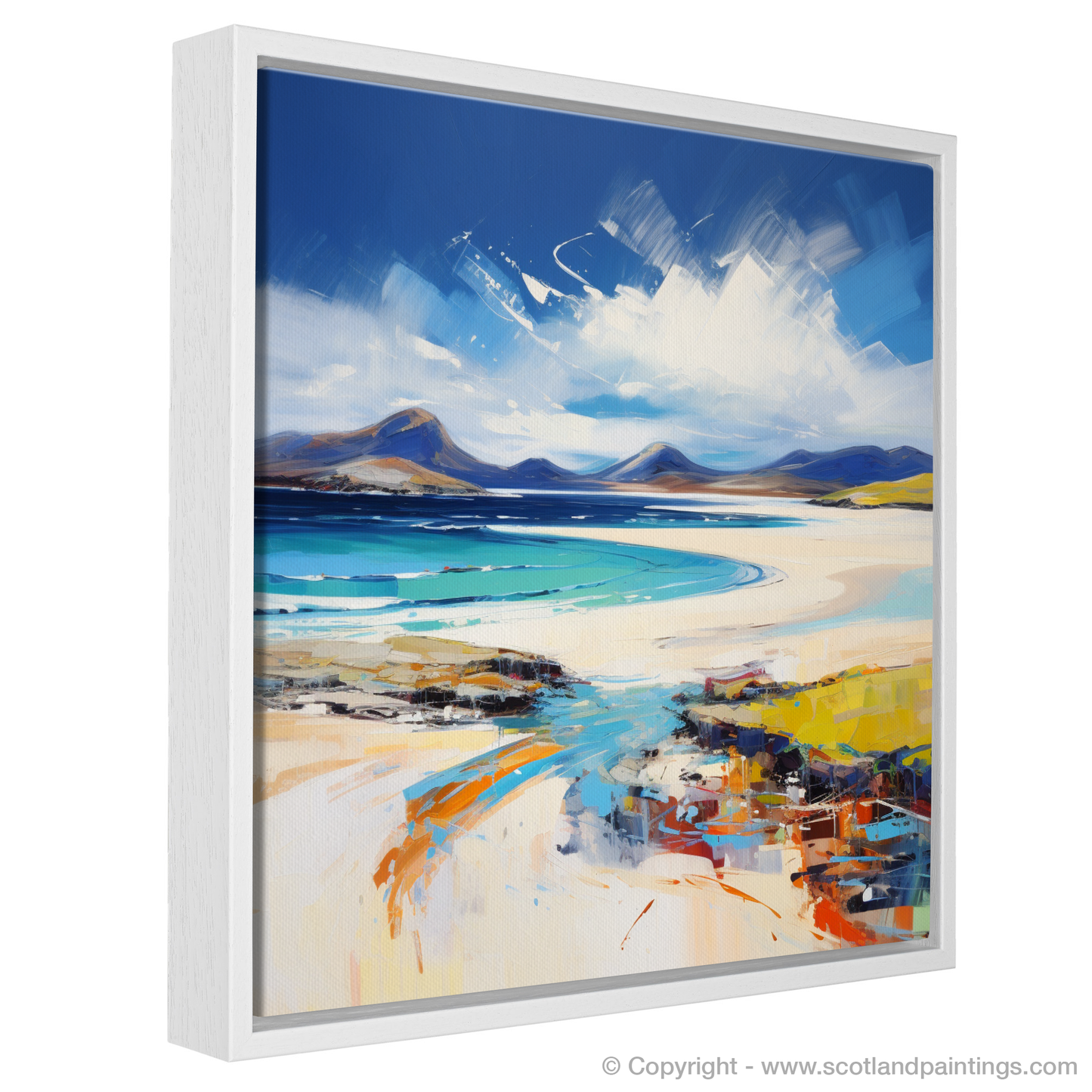 Painting and Art Print of Luskentyre Beach, Isle of Harris entitled "Expressionist Escape: Luskentyre Beach, Isle of Harris".