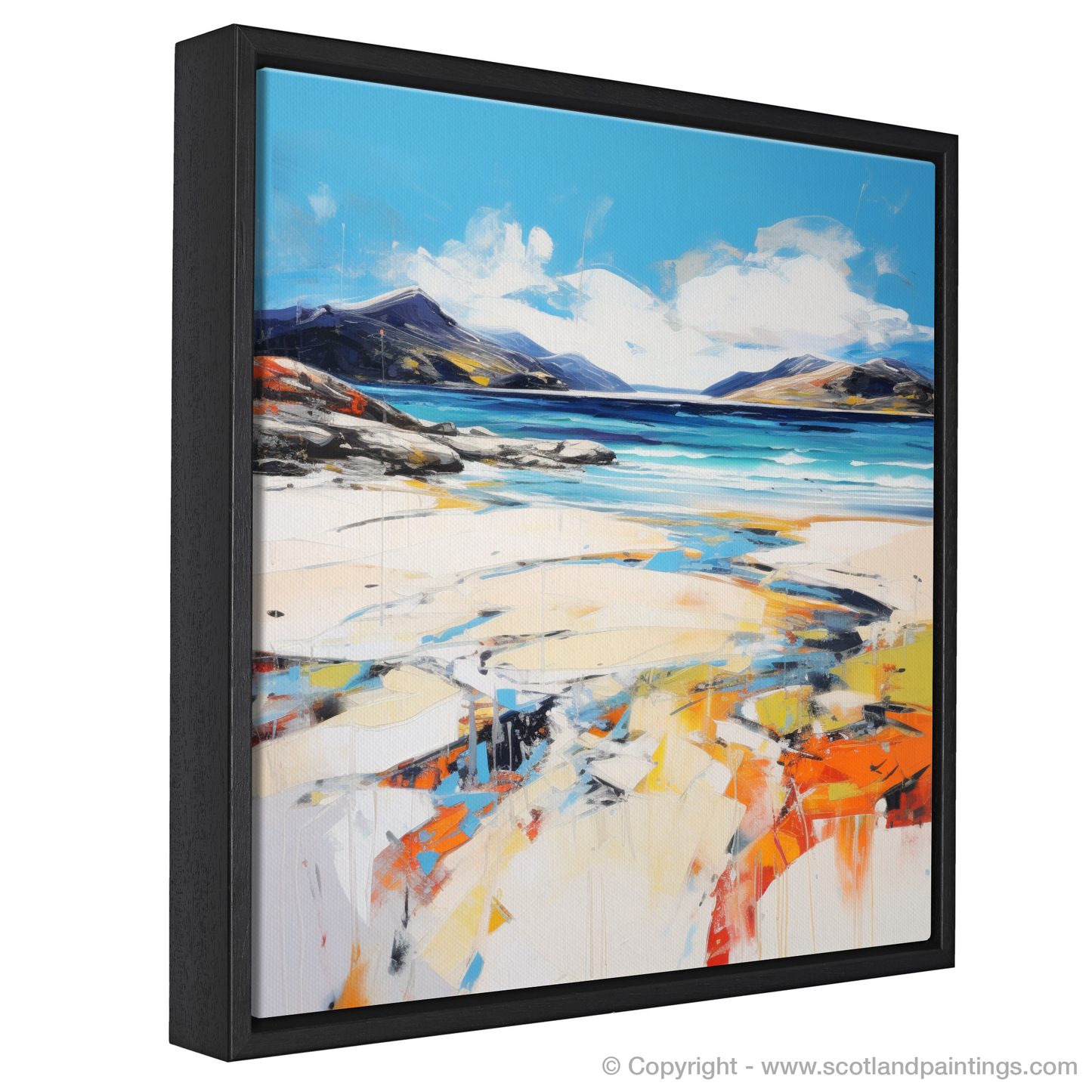 Painting and Art Print of Luskentyre Beach, Isle of Harris entitled "Expressionist Ode to Luskentyre Beach".