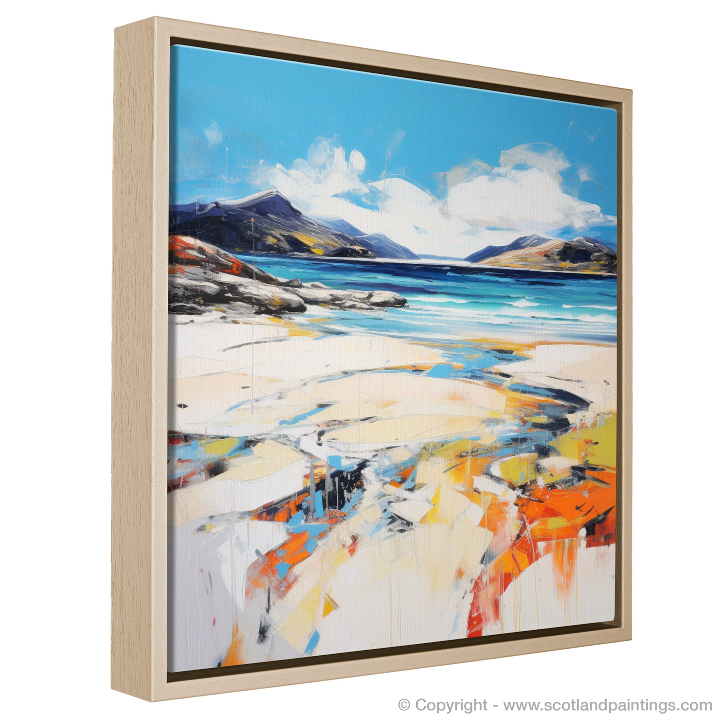 Painting and Art Print of Luskentyre Beach, Isle of Harris entitled "Expressionist Ode to Luskentyre Beach".