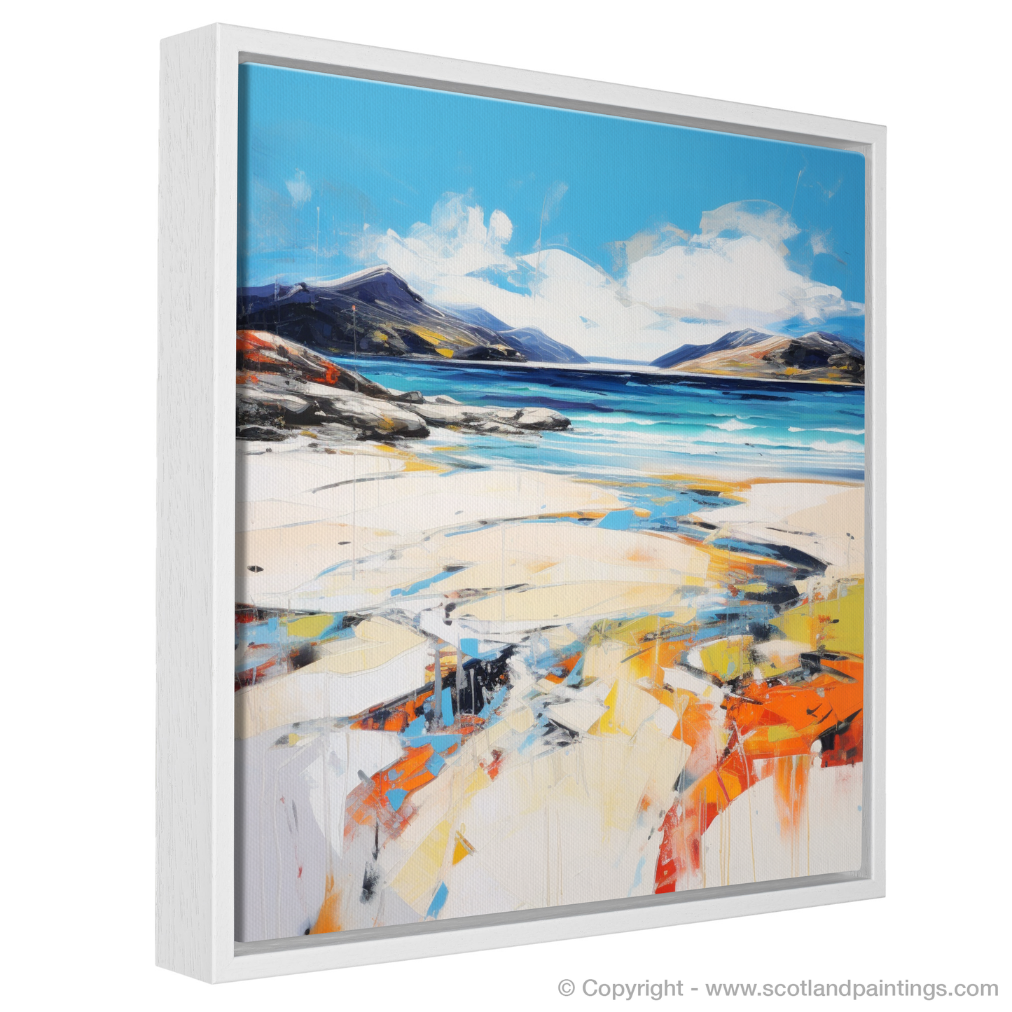 Painting and Art Print of Luskentyre Beach, Isle of Harris entitled "Expressionist Ode to Luskentyre Beach".