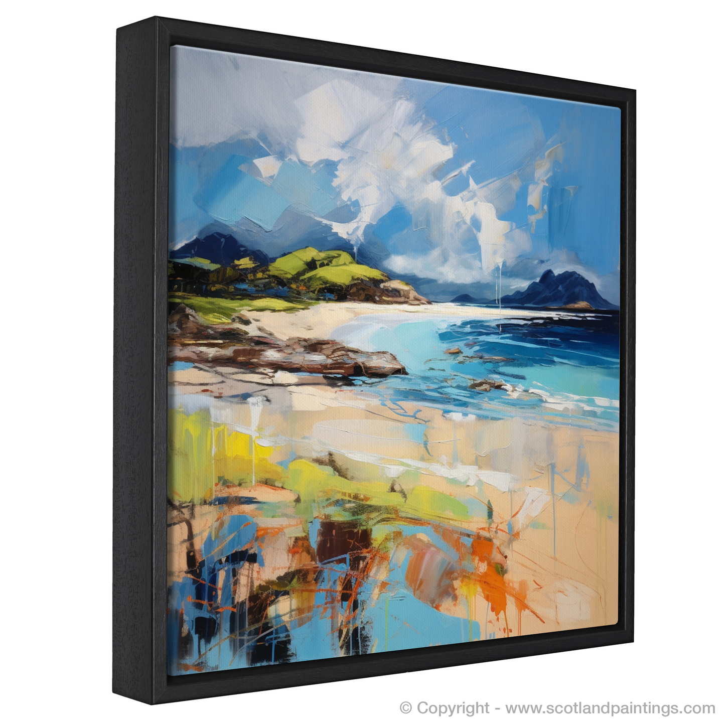 Painting and Art Print of Camusdarach Beach, Arisaig entitled "Expressionist Ode to Camusdarach Beach".