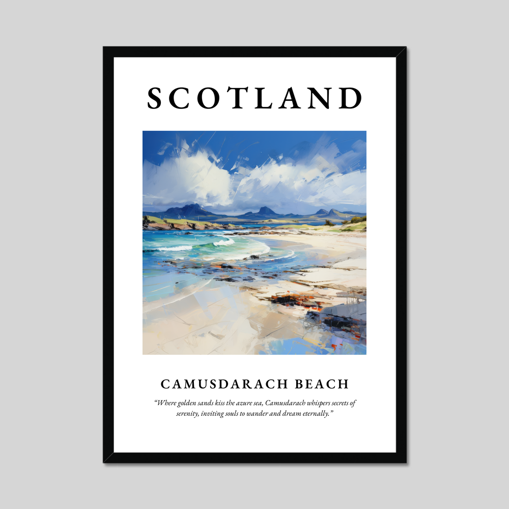 Poster of Camusdarach Beach, Scotland.