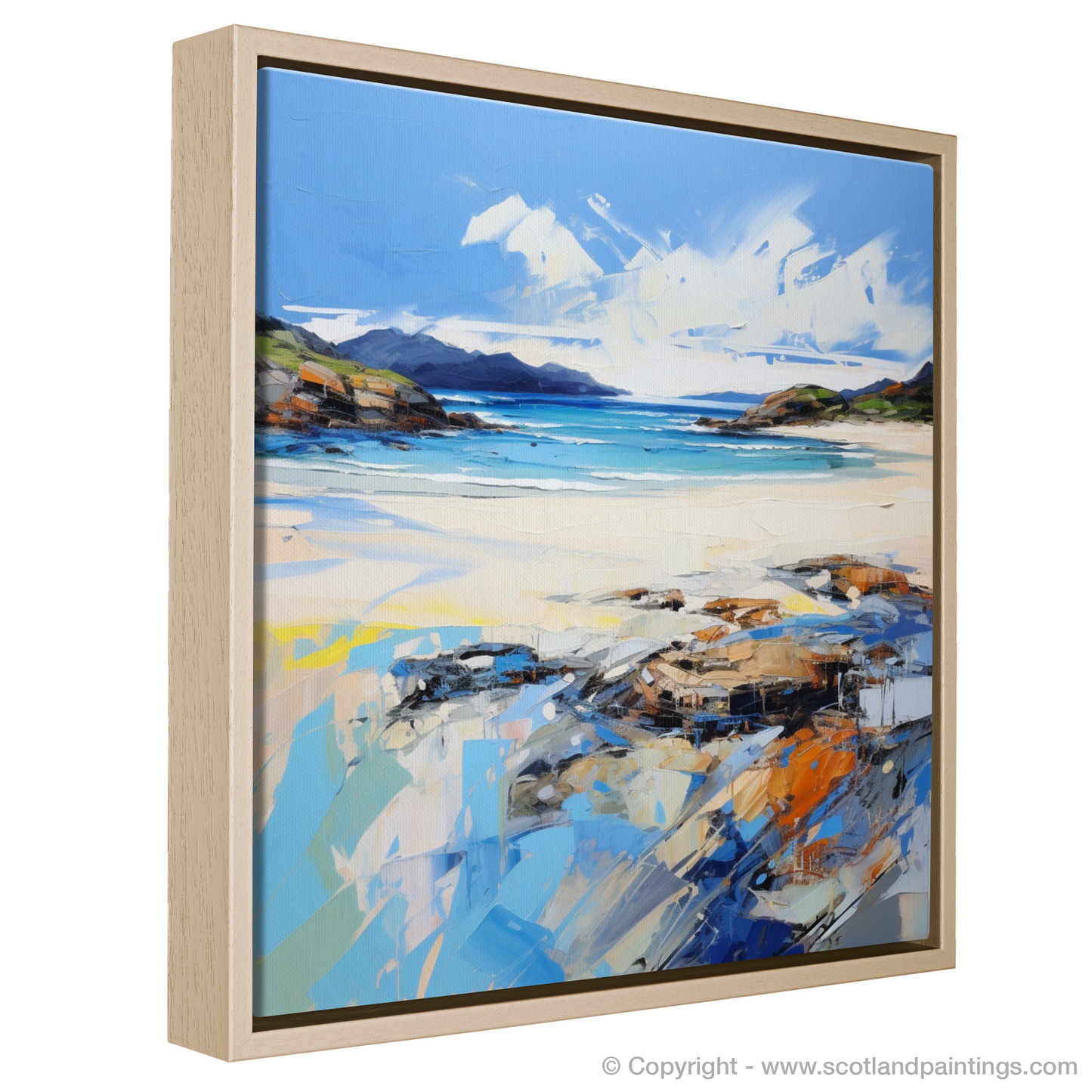 Painting and Art Print of Camusdarach Beach, Arisaig entitled "Wild Embrace of Camusdarach Beach".