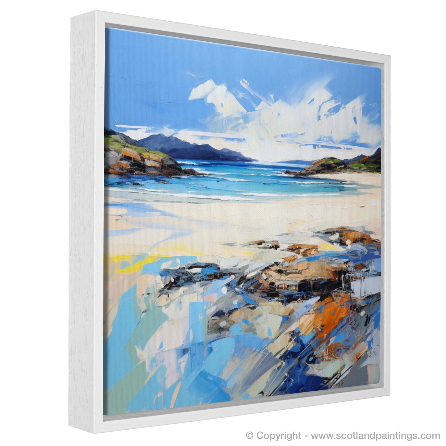 Painting and Art Print of Camusdarach Beach, Arisaig entitled "Wild Embrace of Camusdarach Beach".