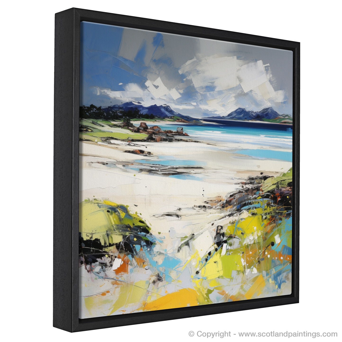 Painting and Art Print of Camusdarach Beach, Arisaig entitled "Wild Rhythms of Camusdarach Beach".