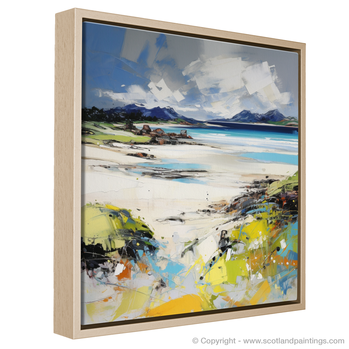 Painting and Art Print of Camusdarach Beach, Arisaig entitled "Wild Rhythms of Camusdarach Beach".