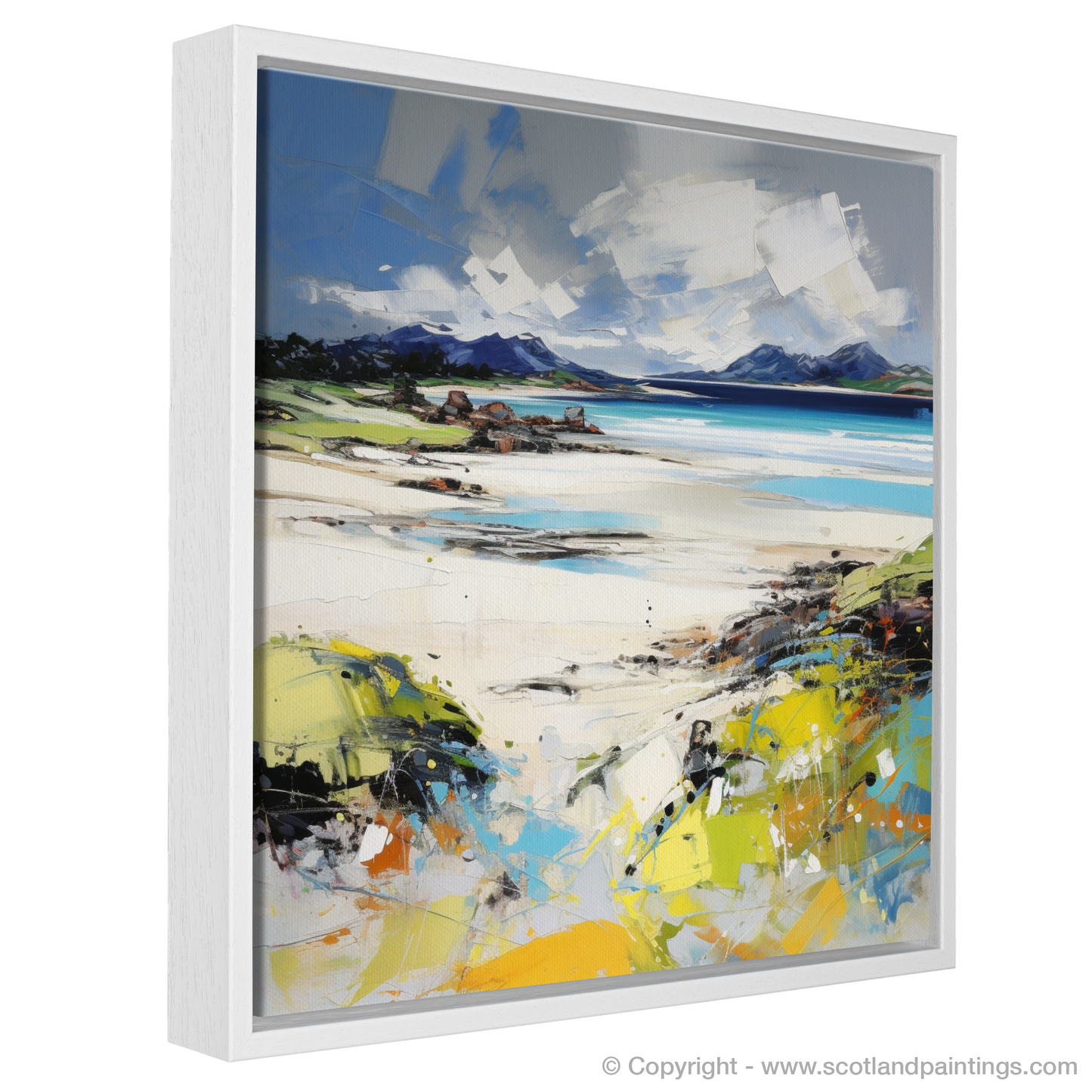 Painting and Art Print of Camusdarach Beach, Arisaig entitled "Wild Rhythms of Camusdarach Beach".