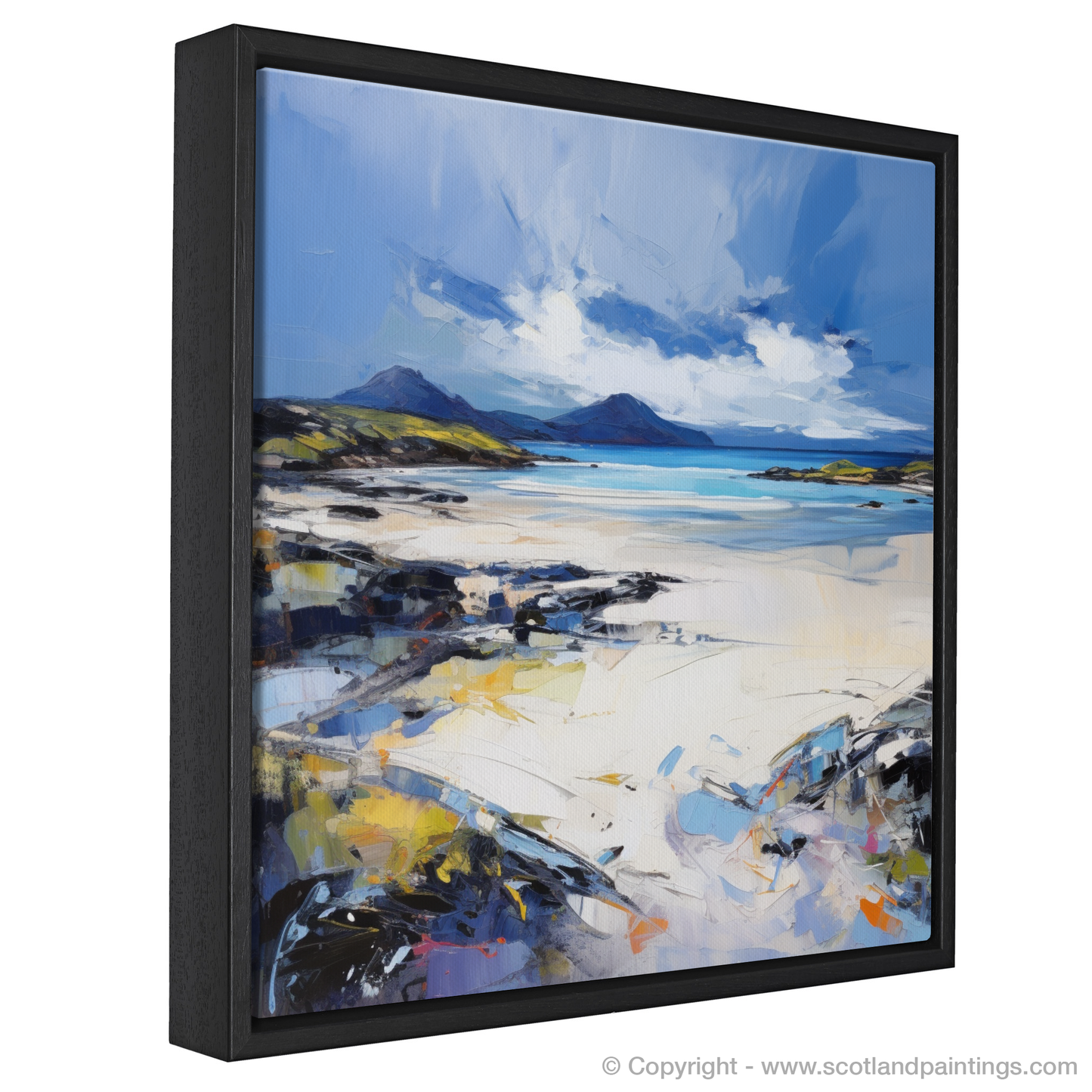 Painting and Art Print of Camusdarach Beach, Arisaig entitled "Wild Rhythms of Camusdarach Beach".