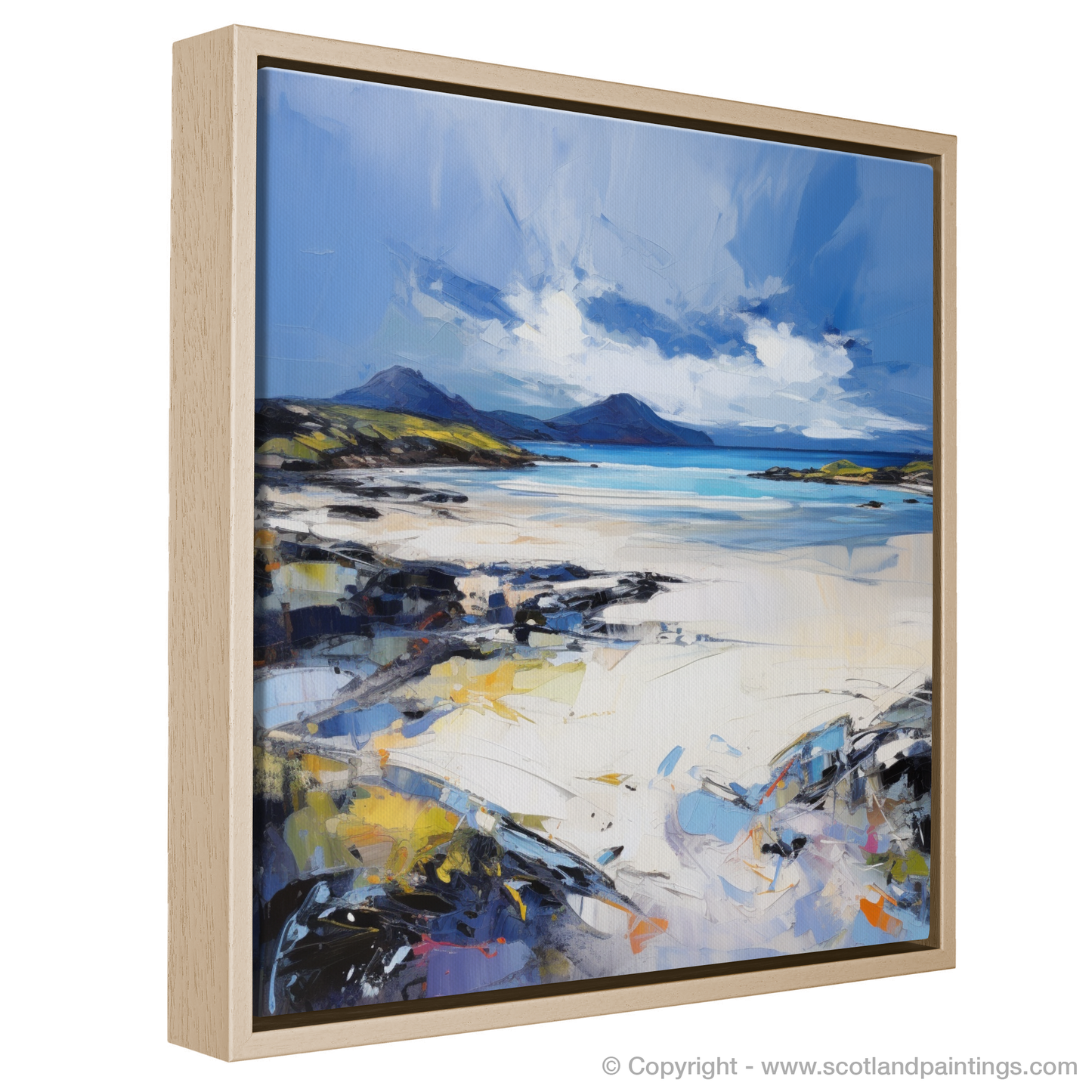 Painting and Art Print of Camusdarach Beach, Arisaig entitled "Wild Rhythms of Camusdarach Beach".