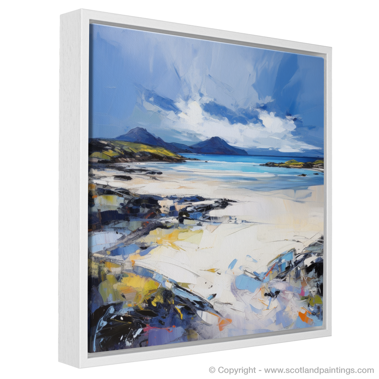 Painting and Art Print of Camusdarach Beach, Arisaig entitled "Wild Rhythms of Camusdarach Beach".