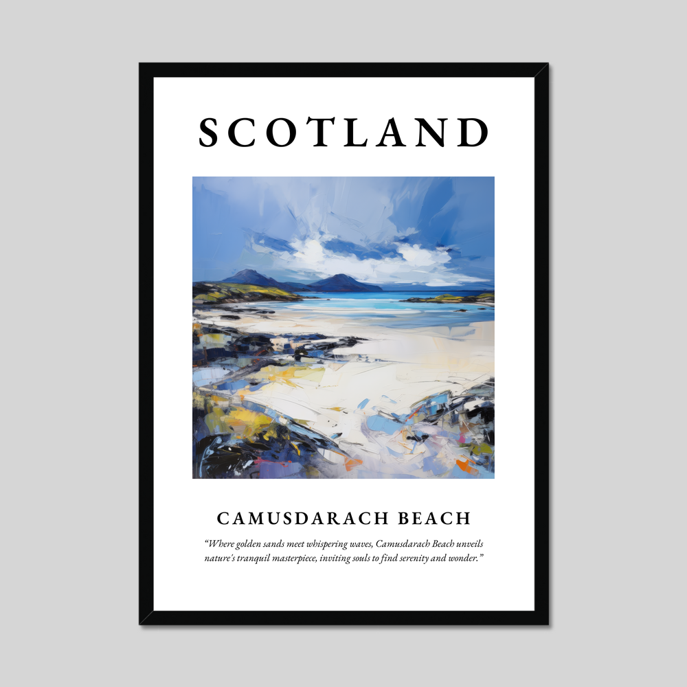 Poster of Camusdarach Beach, Scotland.