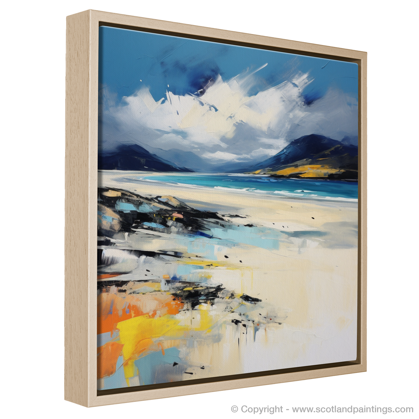 Painting and Art Print of Luskentyre Beach, Isle of Harris entitled "Luskentyre Beach: An Expressionist Odyssey".