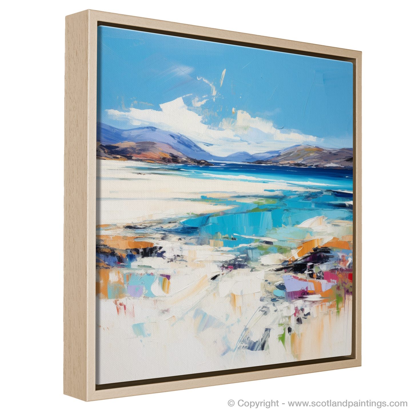 Painting and Art Print of Luskentyre Beach, Isle of Harris entitled "Expressionist Ode to Luskentyre Beach".