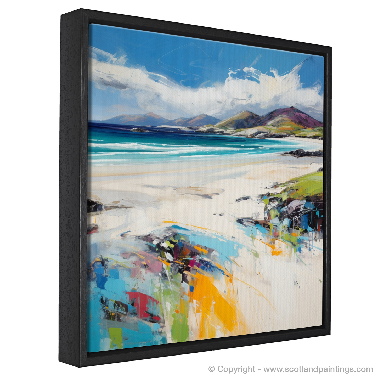 Painting and Art Print of Luskentyre Beach, Isle of Harris. Luskentyre Beach Impressions: An Expressionist Ode to the Outer Hebrides.