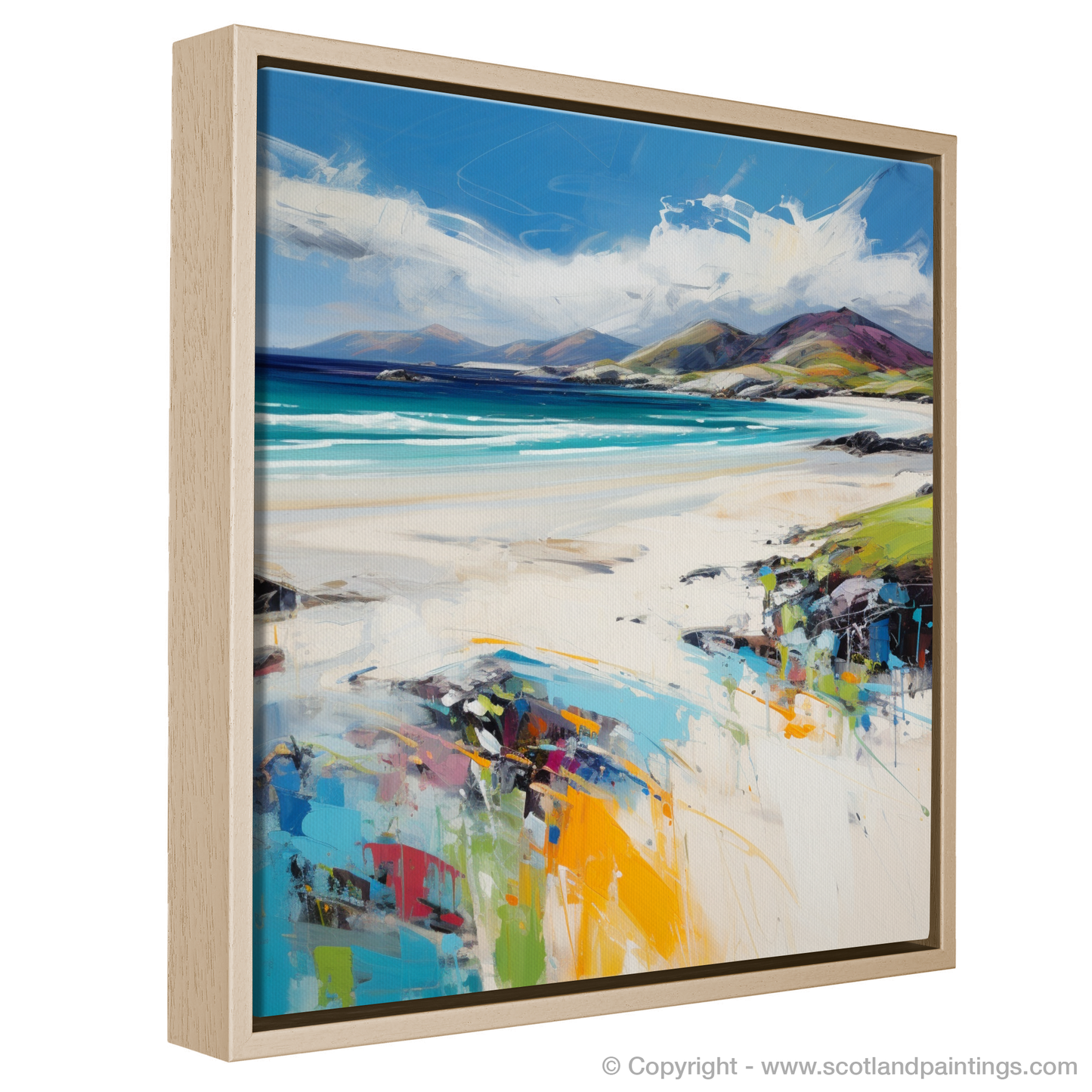 Painting and Art Print of Luskentyre Beach, Isle of Harris. Luskentyre Beach Impressions: An Expressionist Ode to the Outer Hebrides.