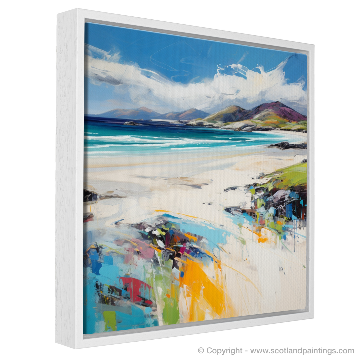 Painting and Art Print of Luskentyre Beach, Isle of Harris. Luskentyre Beach Impressions: An Expressionist Ode to the Outer Hebrides.