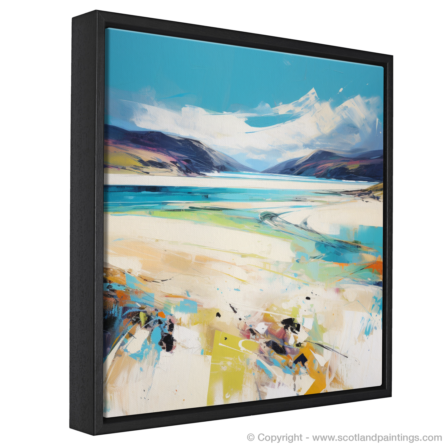 Painting and Art Print of Luskentyre Beach, Isle of Harris entitled "Vibrant Expressions of Luskentyre Beach".