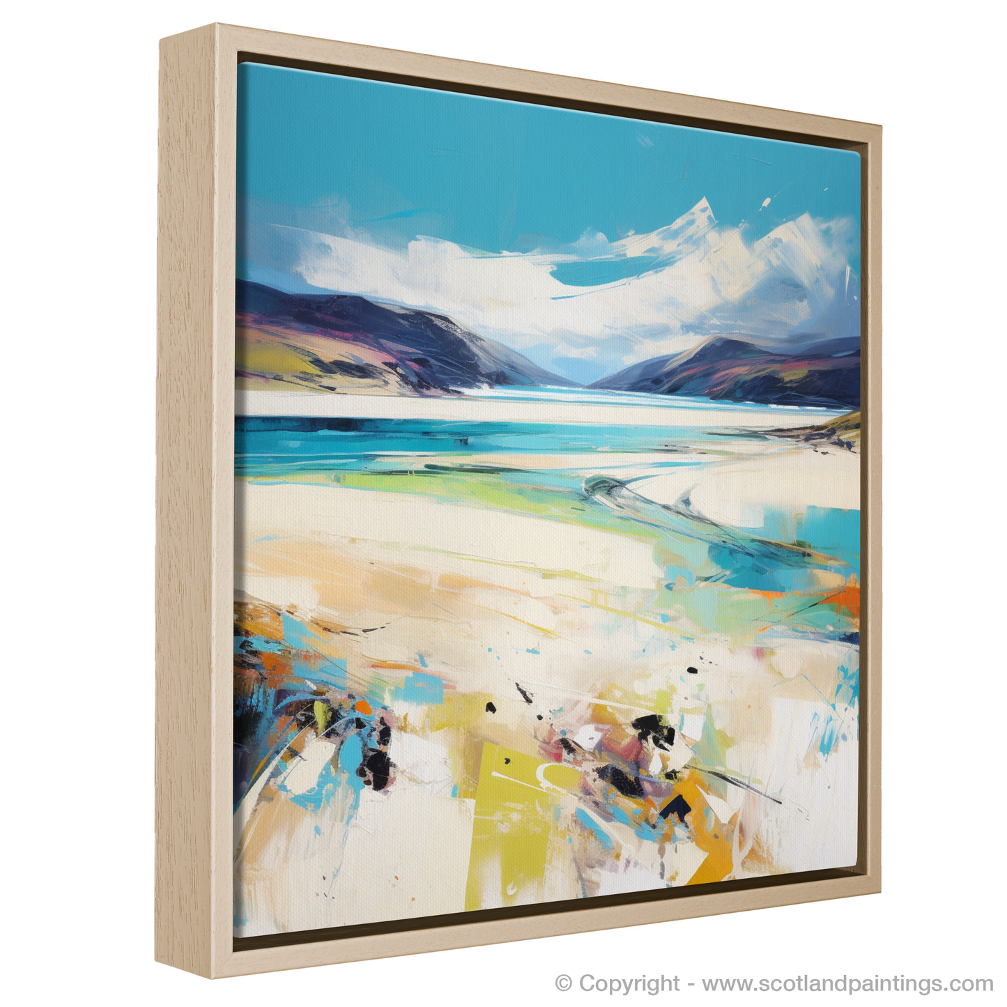 Painting and Art Print of Luskentyre Beach, Isle of Harris entitled "Vibrant Expressions of Luskentyre Beach".