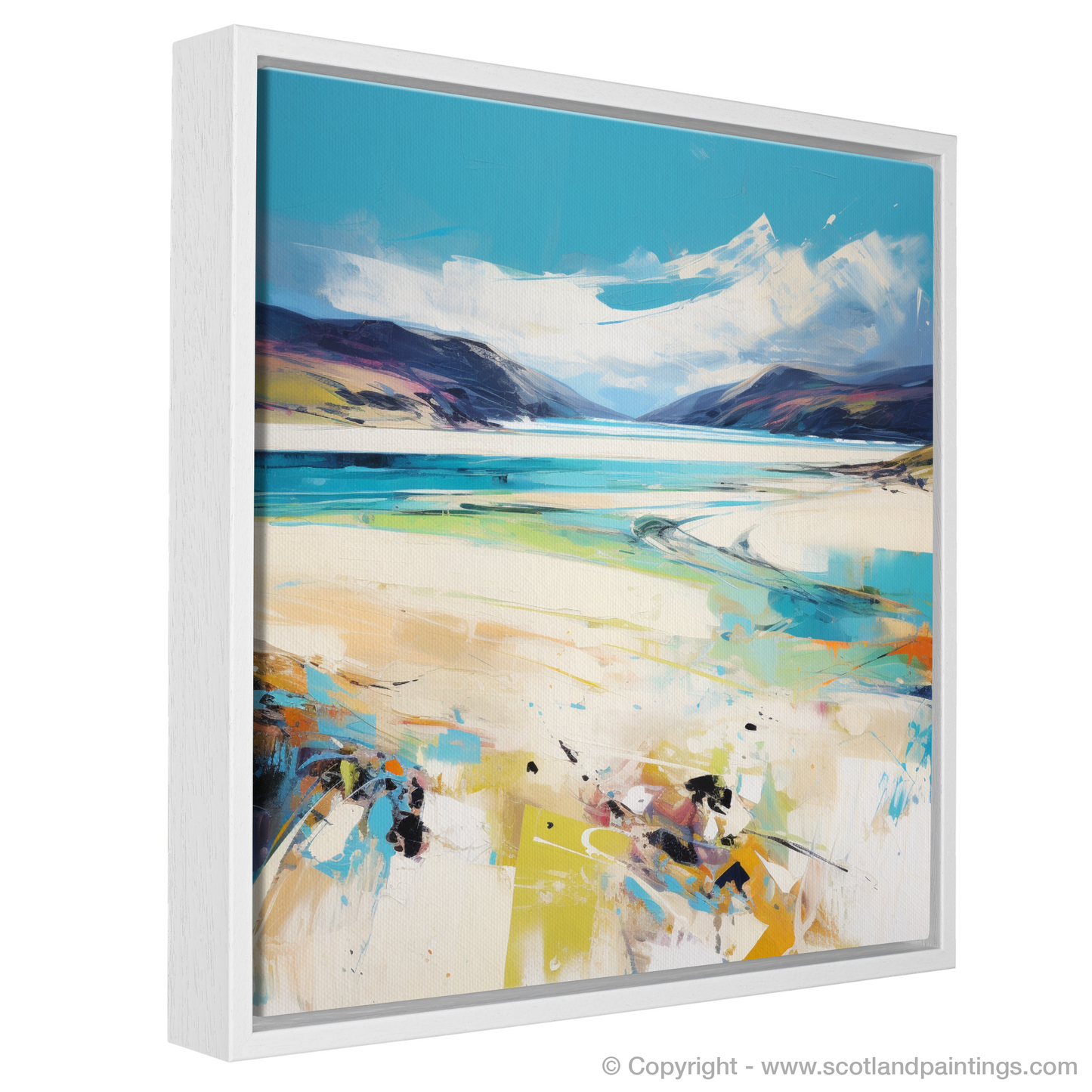 Painting and Art Print of Luskentyre Beach, Isle of Harris entitled "Vibrant Expressions of Luskentyre Beach".