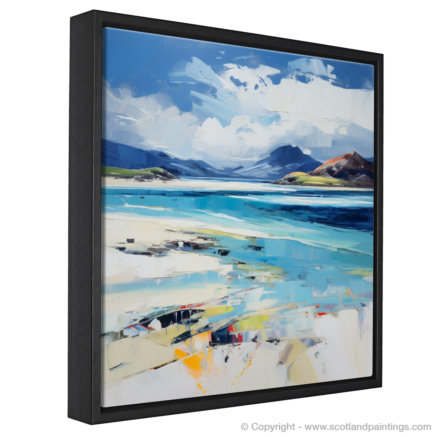 Painting and Art Print of Luskentyre Beach, Isle of Harris entitled "Wild Serenade of Luskentyre Beach".