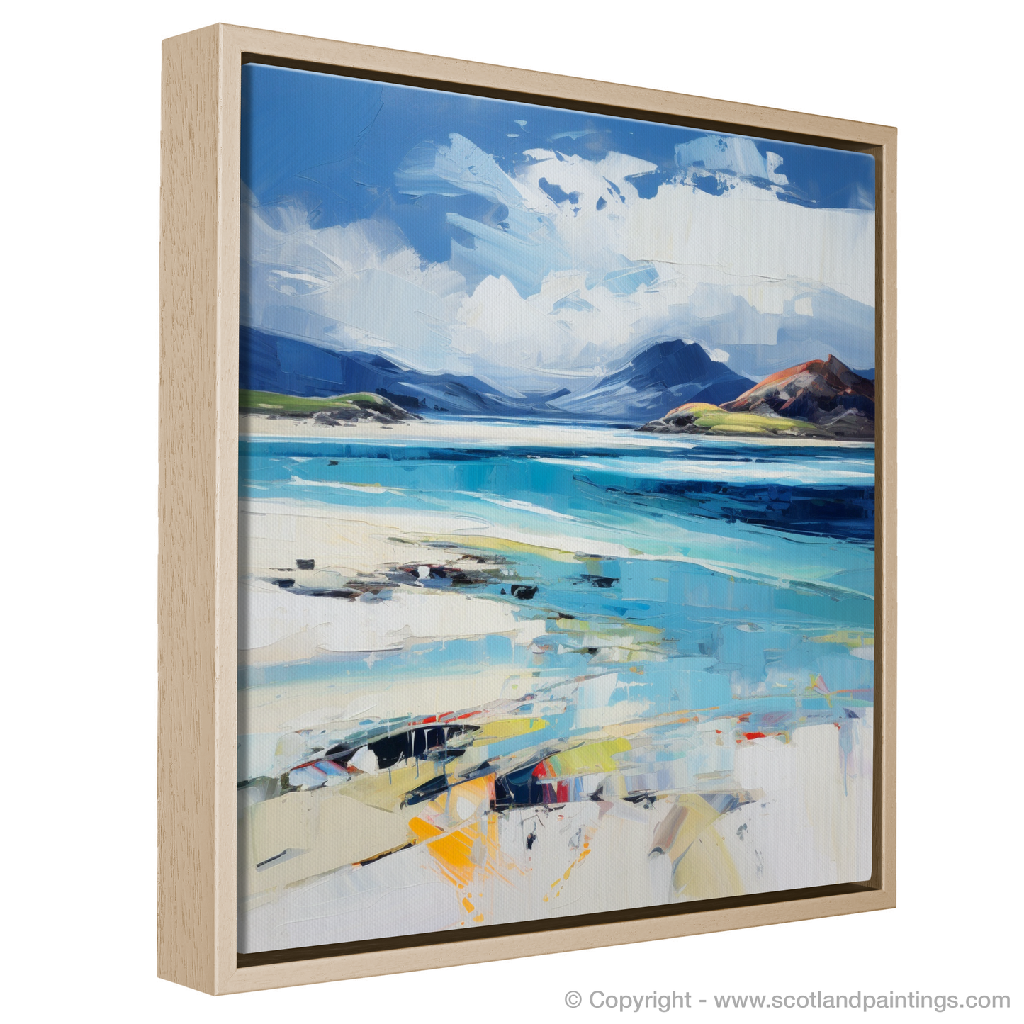 Painting and Art Print of Luskentyre Beach, Isle of Harris entitled "Wild Serenade of Luskentyre Beach".