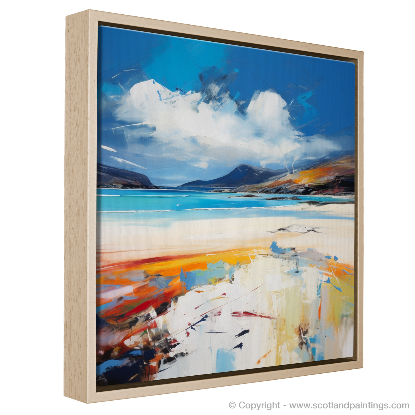 Painting and Art Print of Luskentyre Beach, Isle of Harris entitled "Expressionist Ode to Luskentyre Beach".