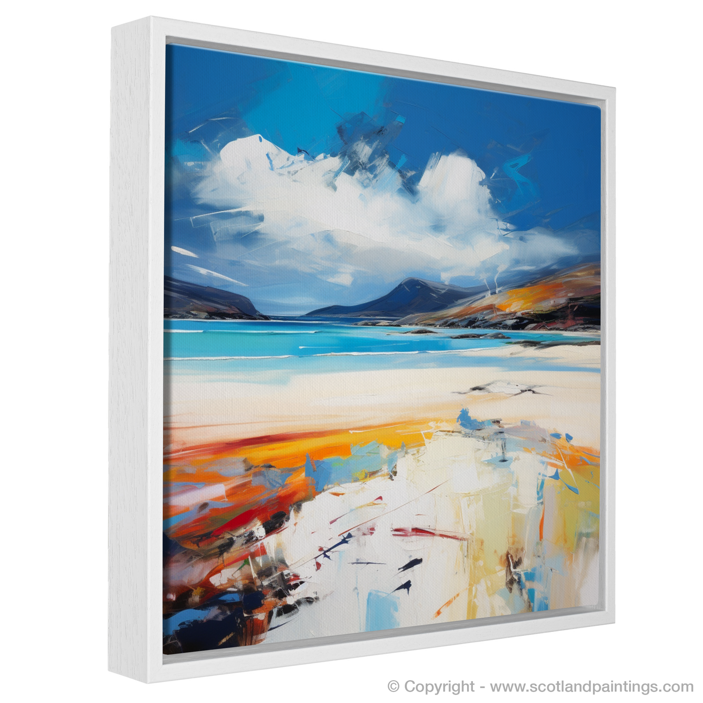 Painting and Art Print of Luskentyre Beach, Isle of Harris entitled "Expressionist Ode to Luskentyre Beach".