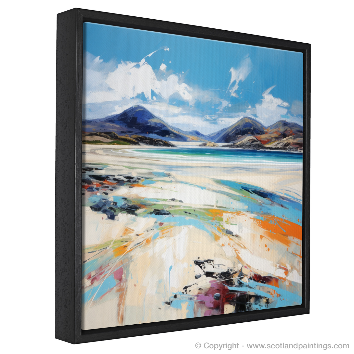 Painting and Art Print of Luskentyre Beach, Isle of Harris entitled "Expressionist Ode to Luskentyre Beach".