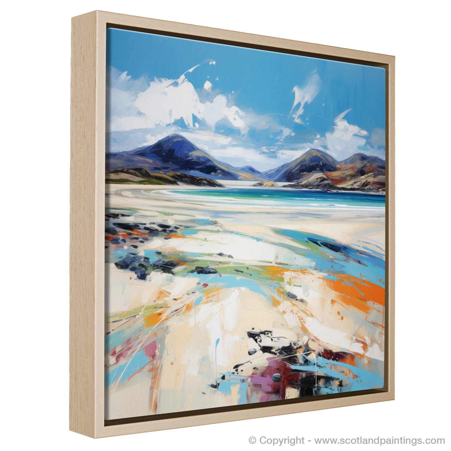 Painting and Art Print of Luskentyre Beach, Isle of Harris entitled "Expressionist Ode to Luskentyre Beach".