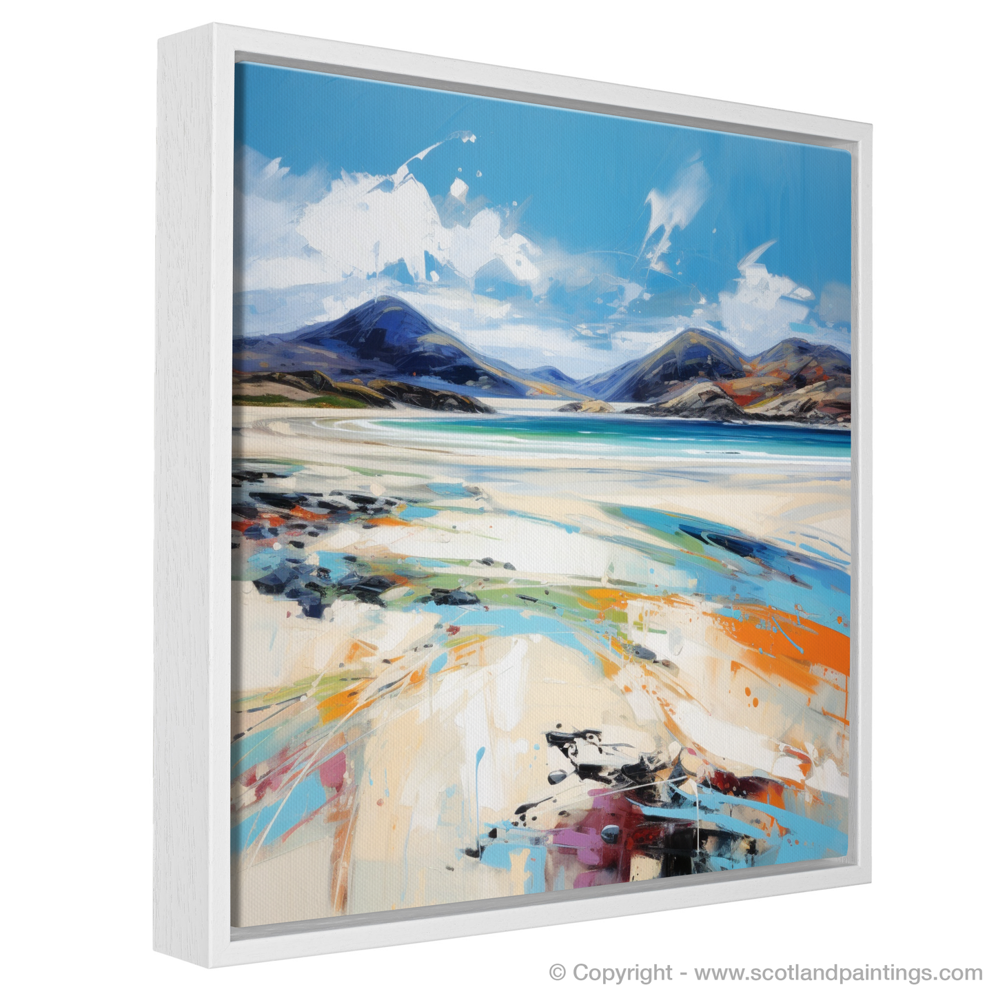 Painting and Art Print of Luskentyre Beach, Isle of Harris entitled "Expressionist Ode to Luskentyre Beach".