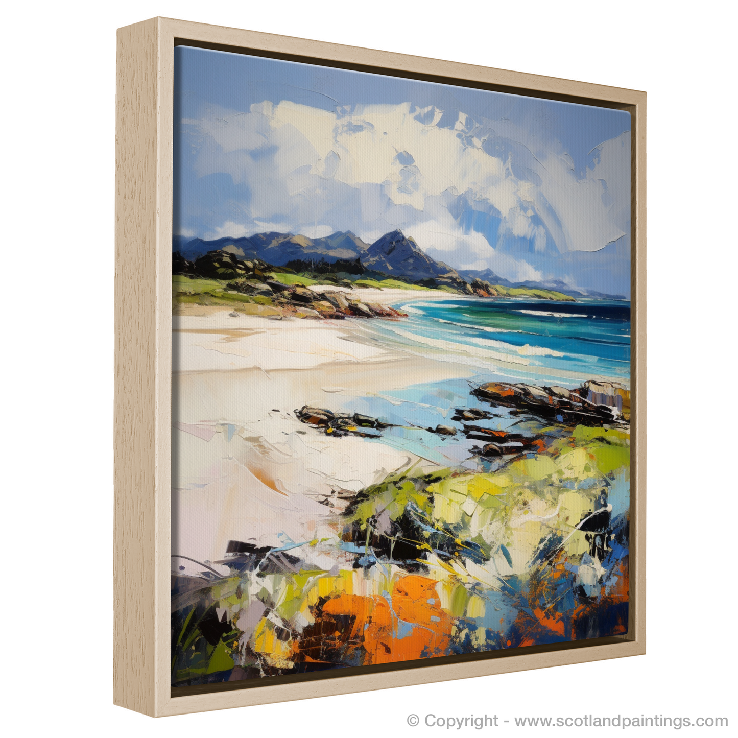 Painting and Art Print of Camusdarach Beach, Arisaig entitled "Expressionist Visions of Camusdarach Beach".