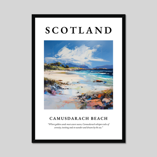 Poster of Camusdarach Beach, Scotland.