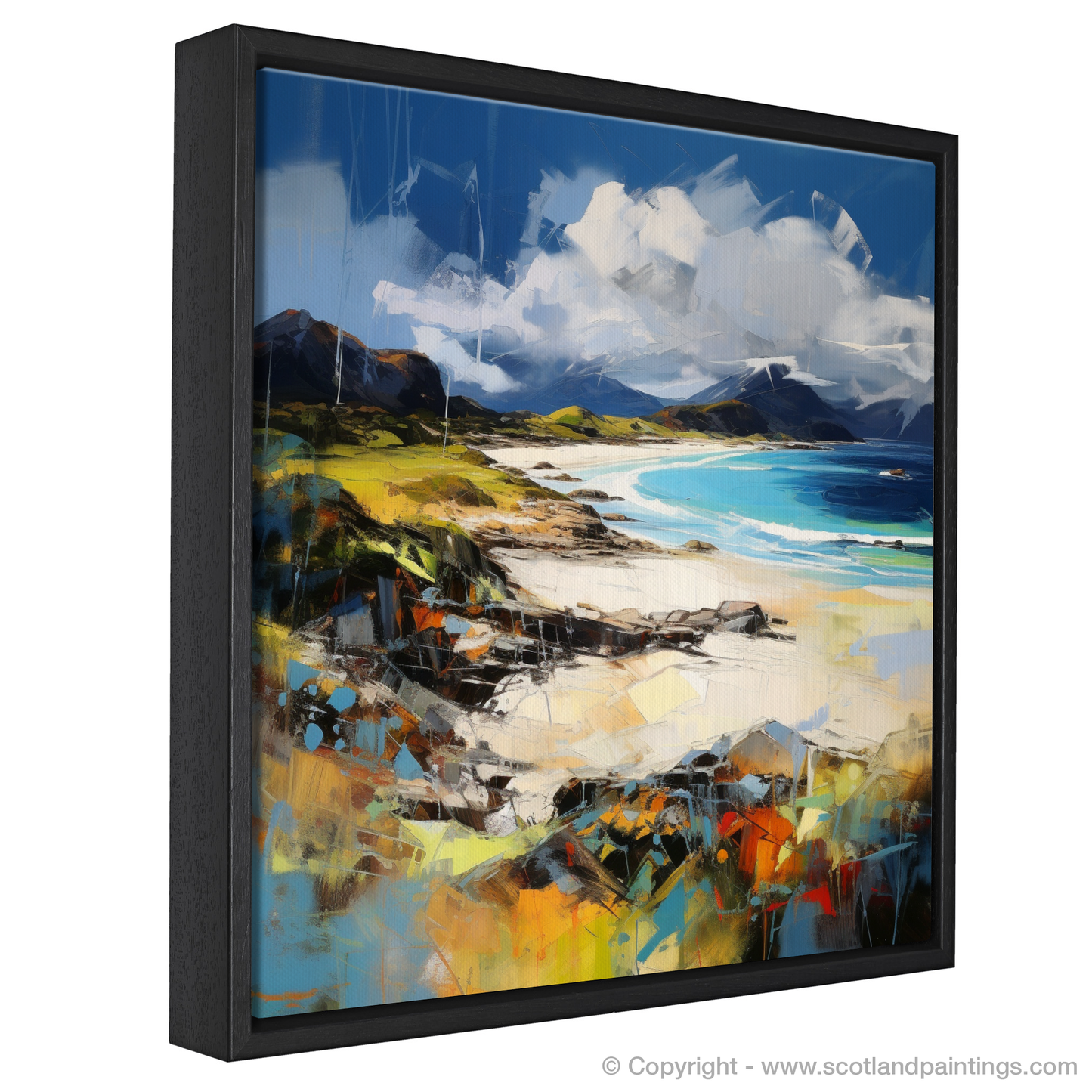 Painting and Art Print of Camusdarach Beach, Arisaig entitled "Expressionist Ode to Camusdarach Beach".